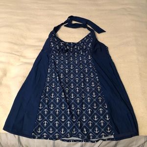 Swimsuit with attached skirt